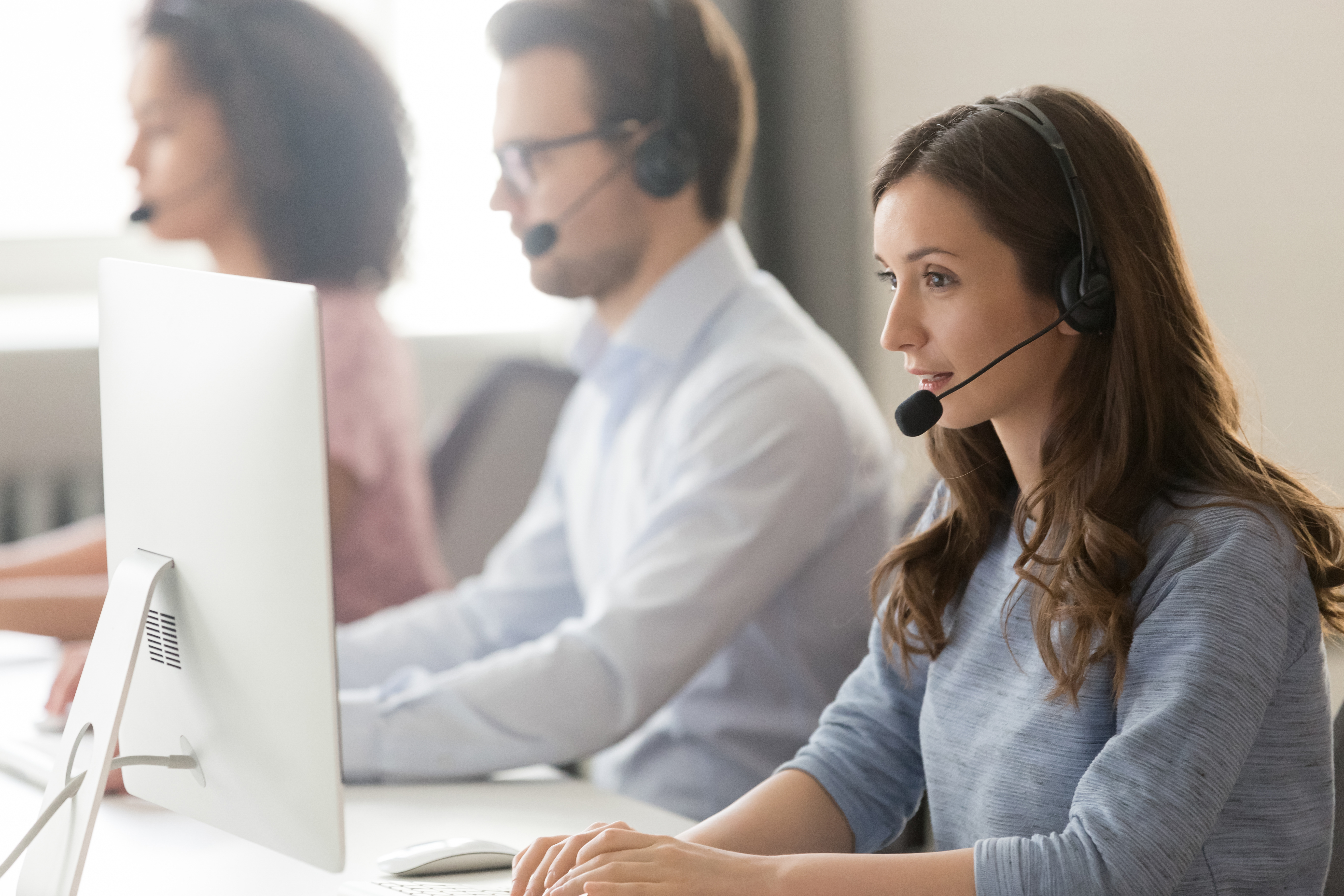 Care team helping a customer