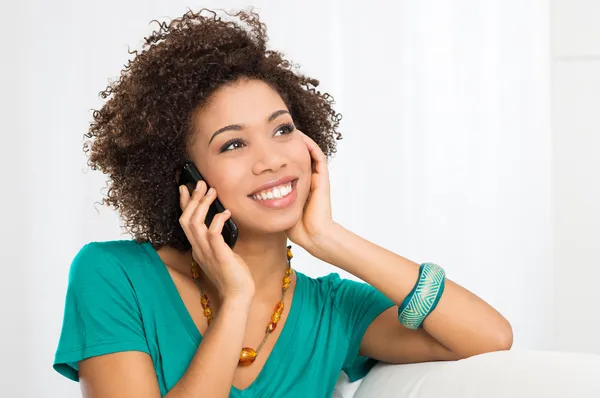 Cordless phone on a table