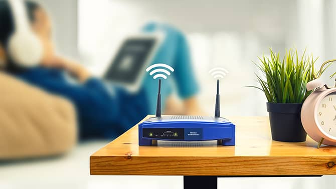WiFi router at home