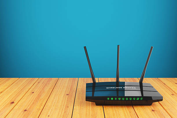 WiFi router on a shelf
